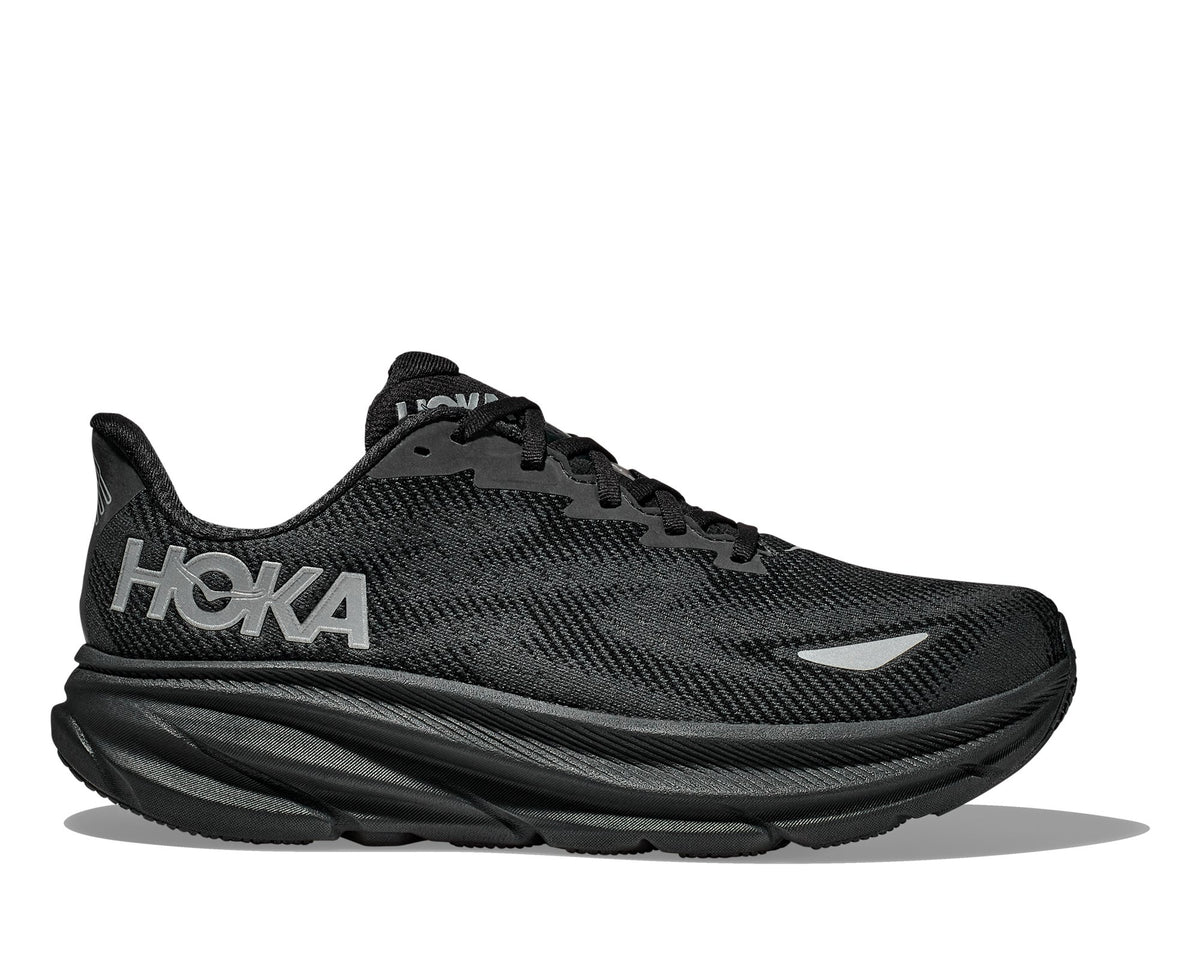 HOKA Clifton 9 GTX (Women's) - Black / Black - view 1