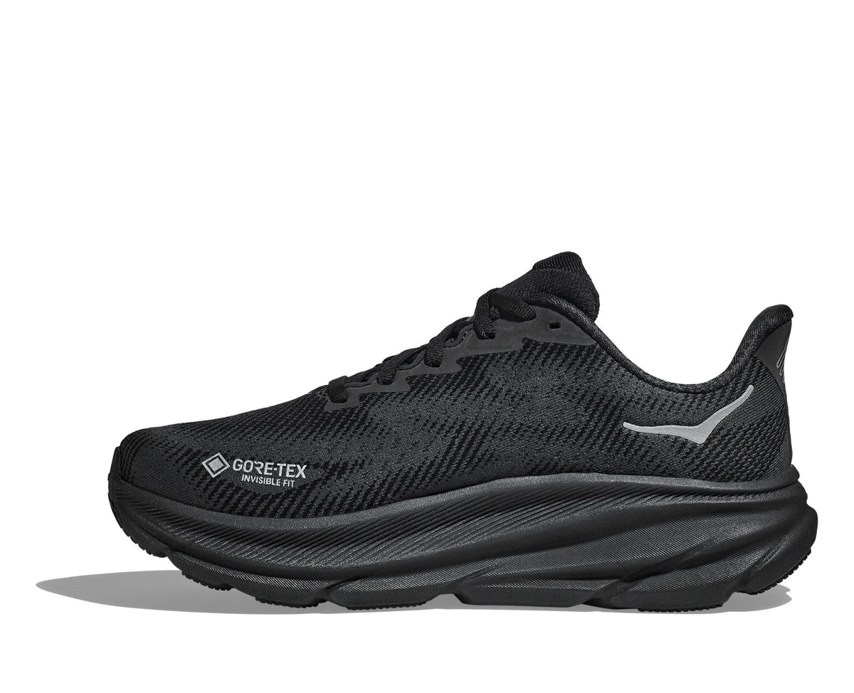 HOKA Clifton 9 GTX (Women's) - Black / Black - view 8