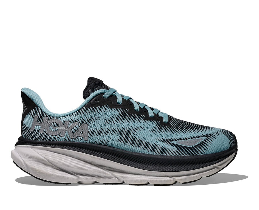 HOKA Clifton 9 GTX (Women's) - Black / Raindrop - view 1