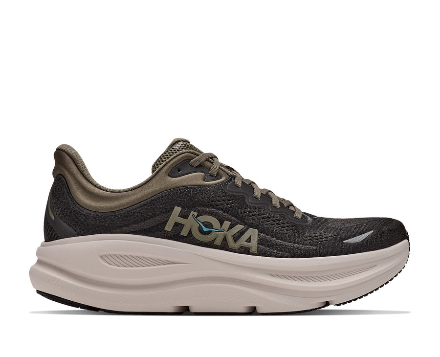 HOKA Bondi 9 (Men's) - Black / River Rock Grey - view 1