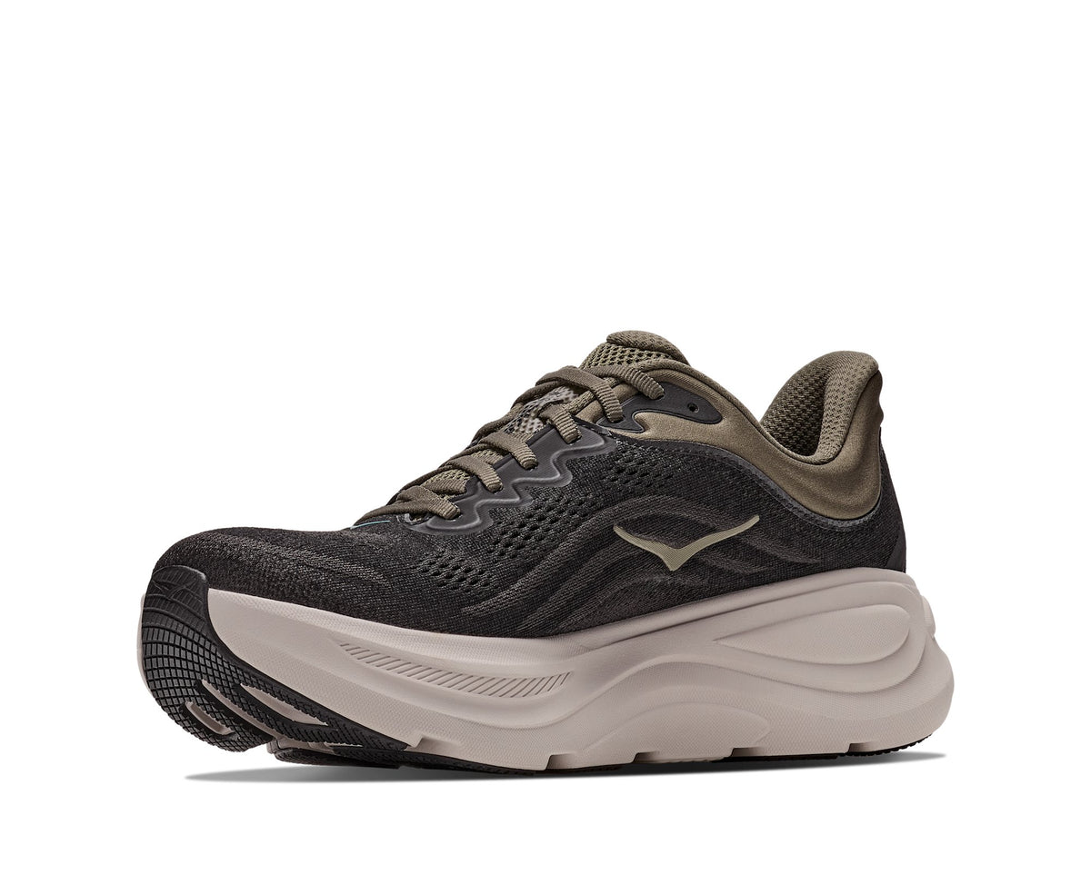 HOKA Bondi 9 (Men's) - Black / River Rock Grey - view 3