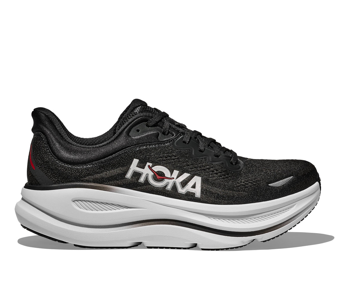 HOKA Bondi 9 (Men's) - Black / Vermillion - view 1