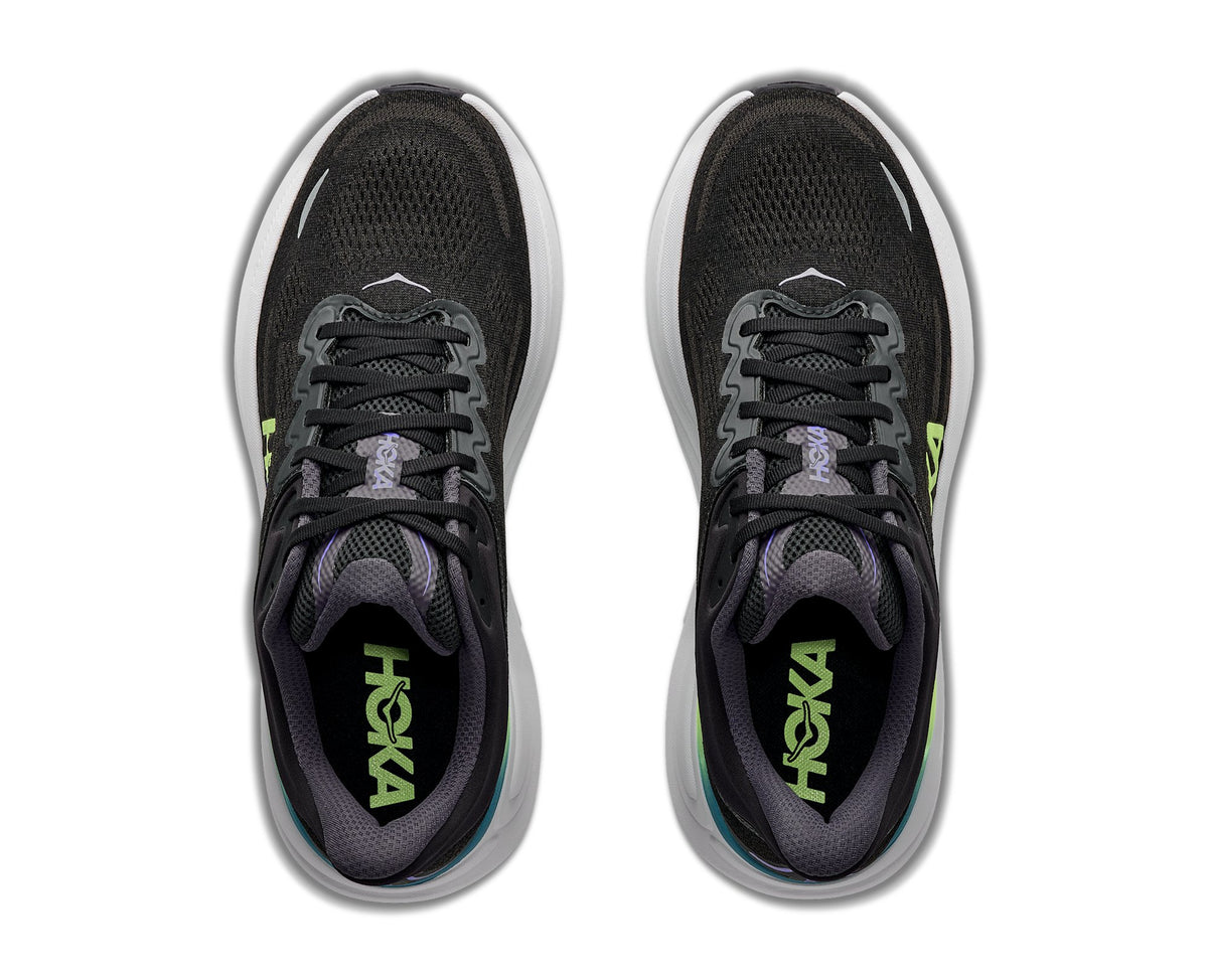 HOKA Bondi 9 (Men's) - Black / Neon Yuzu - view 2
