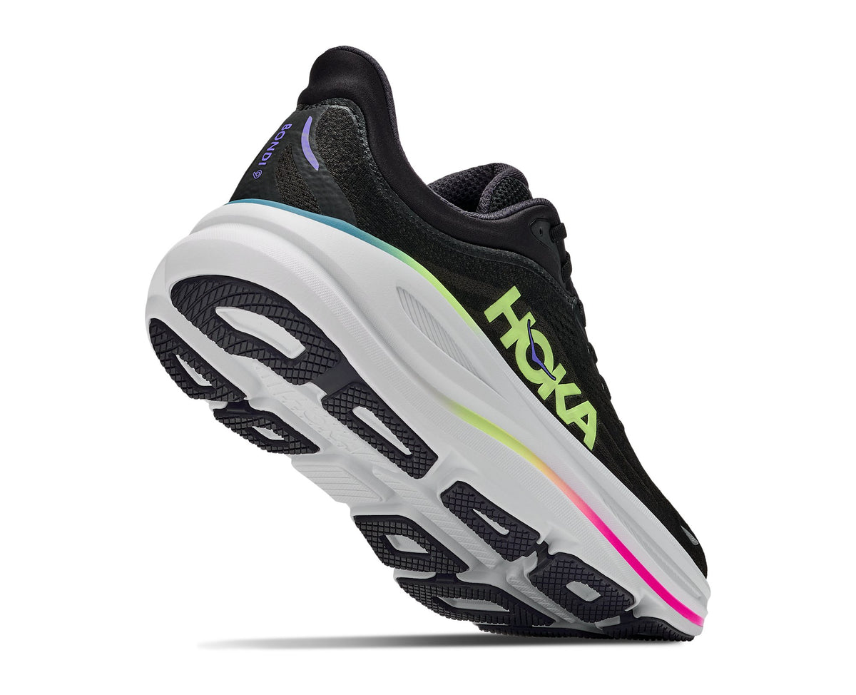 HOKA Bondi 9 (Men's) - Black / Neon Yuzu - view 4