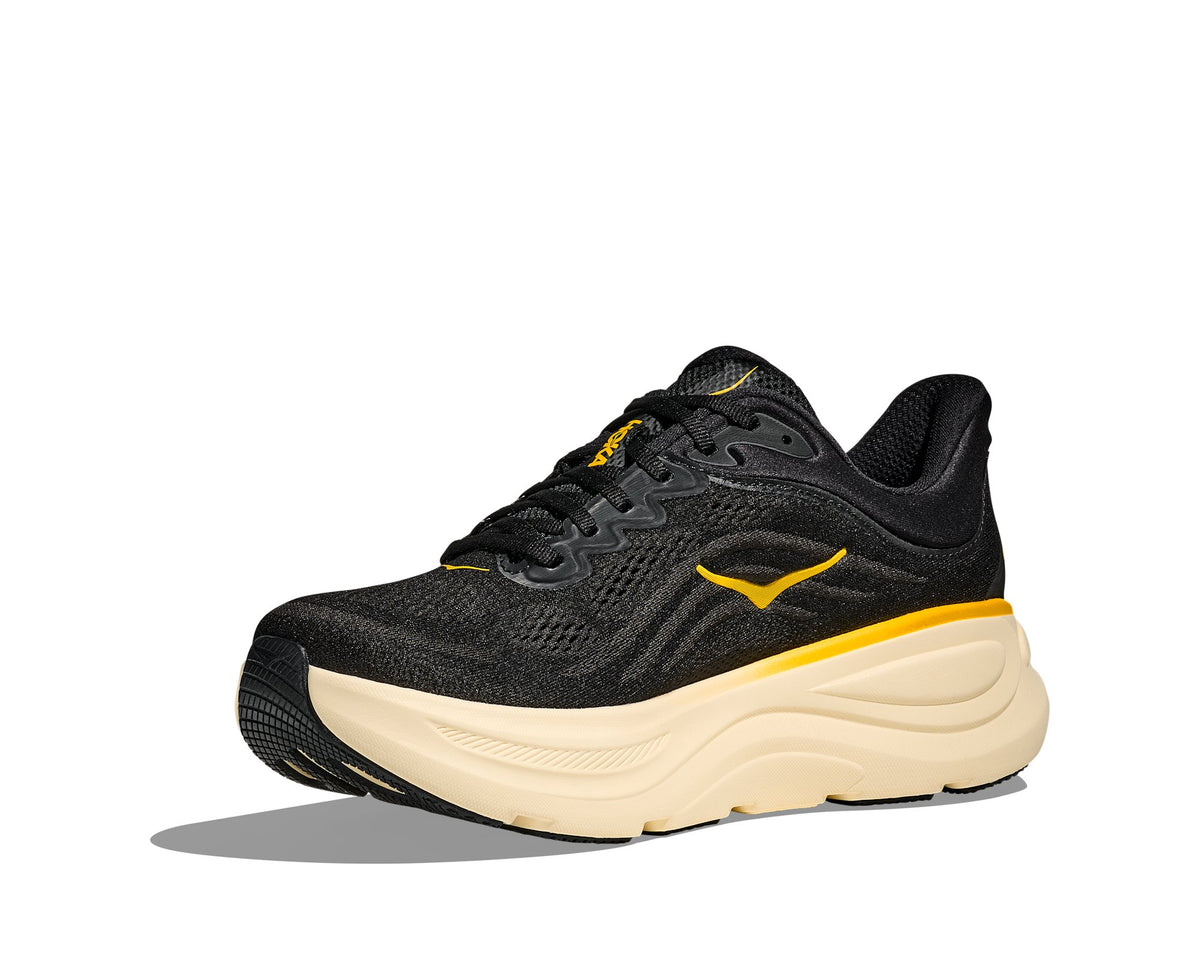HOKA Bondi 9 (Men's) - Carbon Black / Yellow Gold - view 3