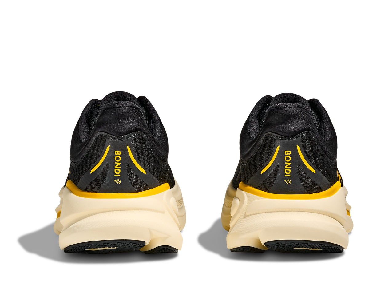 HOKA Bondi 9 (Men's) - Carbon Black / Yellow Gold - view 5