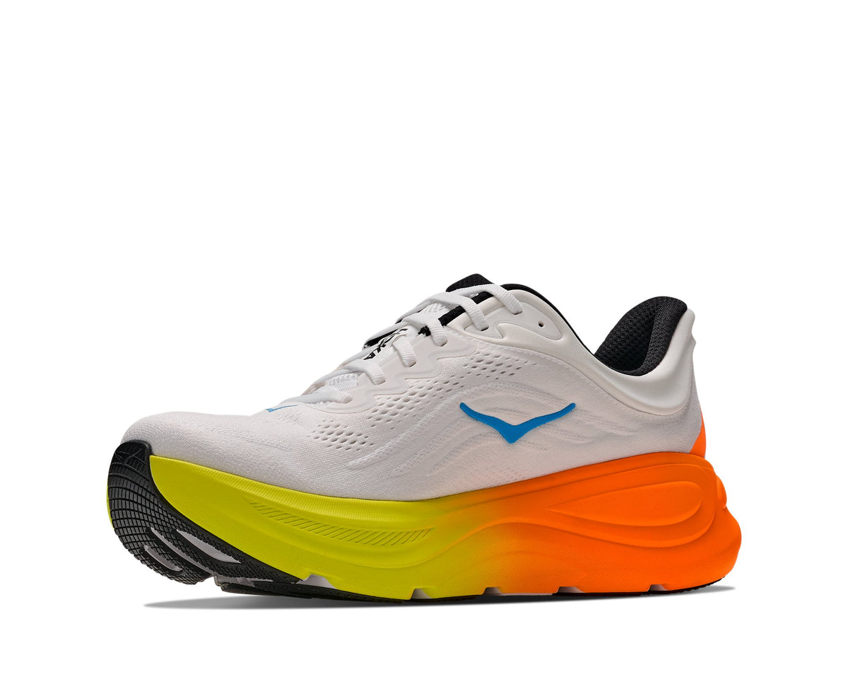 HOKA Bondi 9 (Men's) - White / Neon Tangerine - view 3