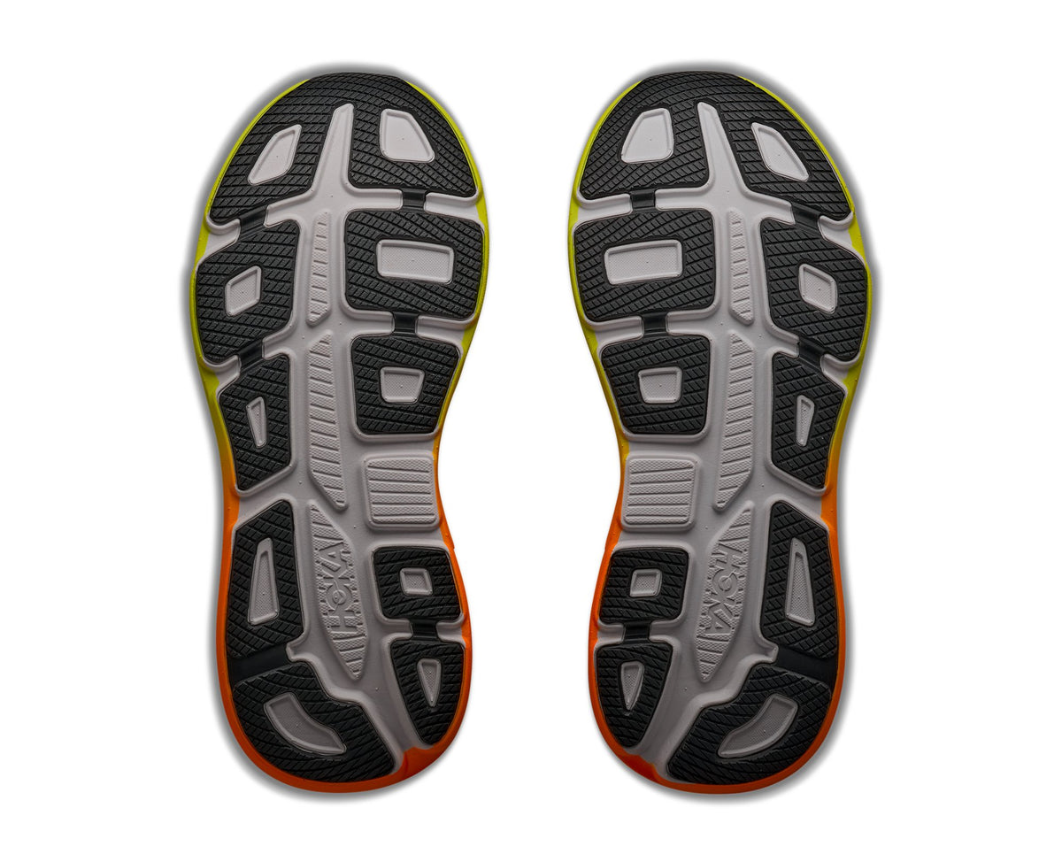 HOKA Bondi 9 (Men's) - White / Neon Tangerine - view 7