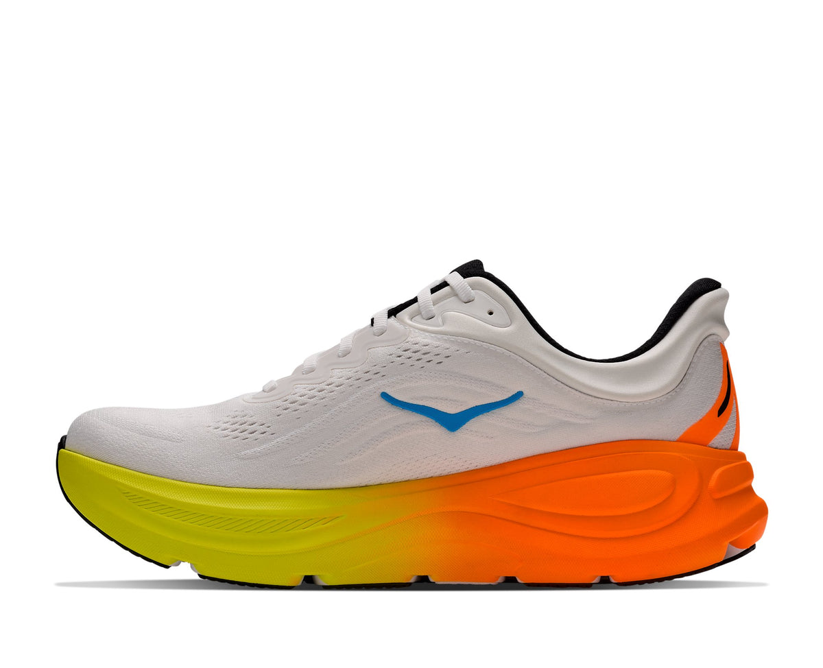 HOKA Bondi 9 (Men's) - White / Neon Tangerine - view 8