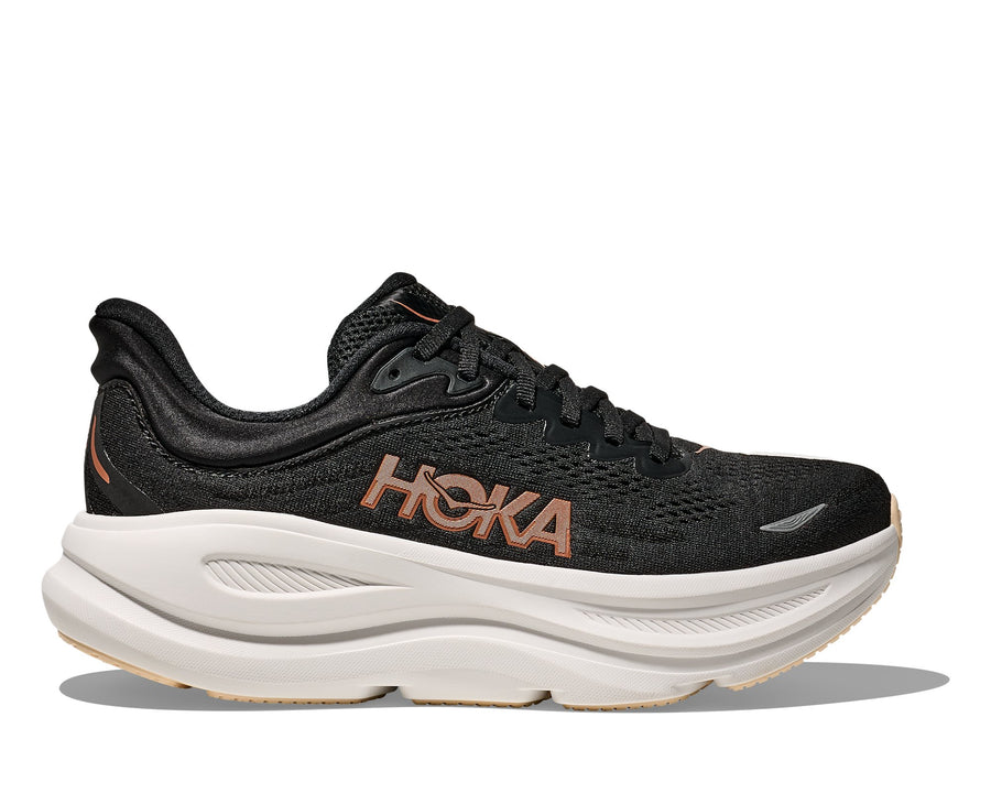 HOKA Bondi 9 (Women's) - Black / Rose Gold - view 1
