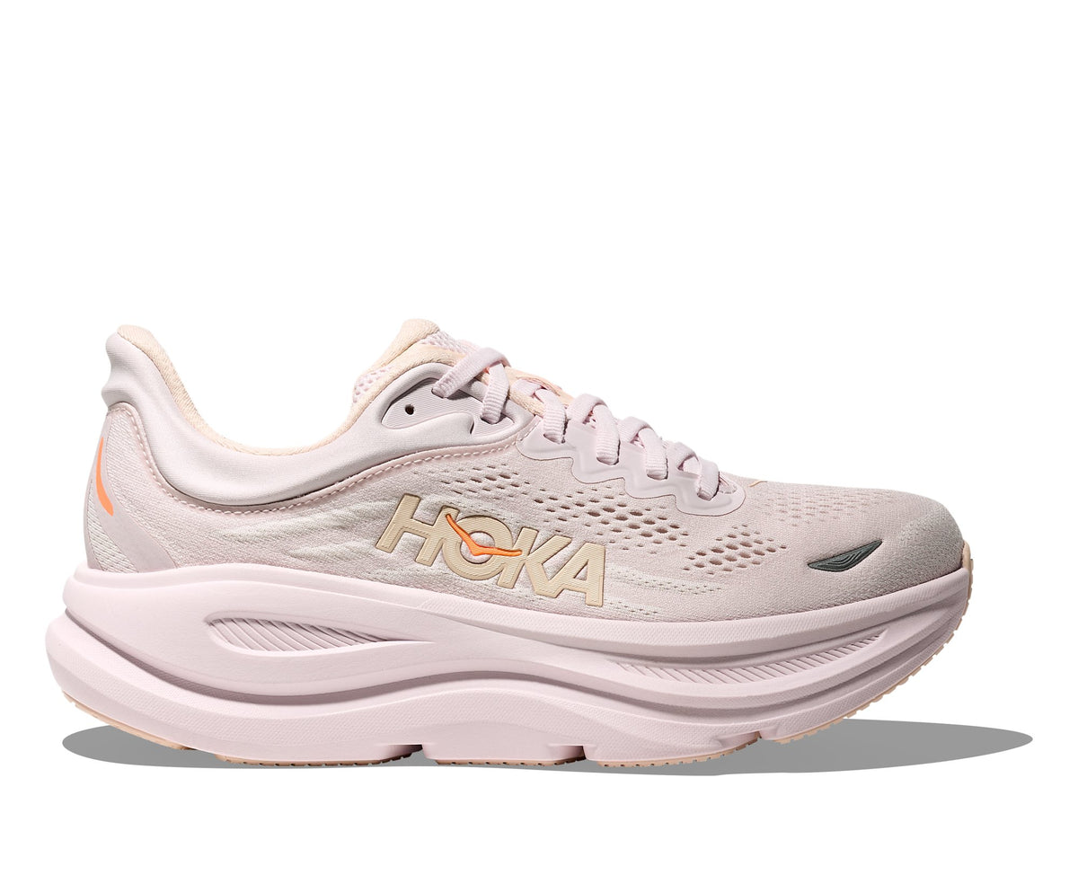 HOKA Bondi 9 (Women's) - Lilac Cream / Tangerine Glow - view 1