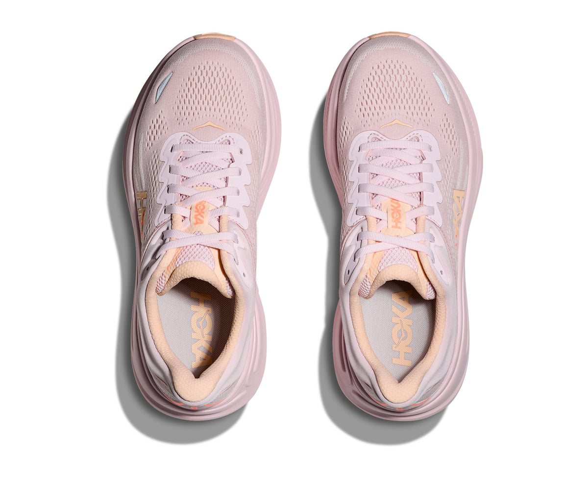 HOKA Bondi 9 (Women's) - Lilac Cream / Tangerine Glow - view 2