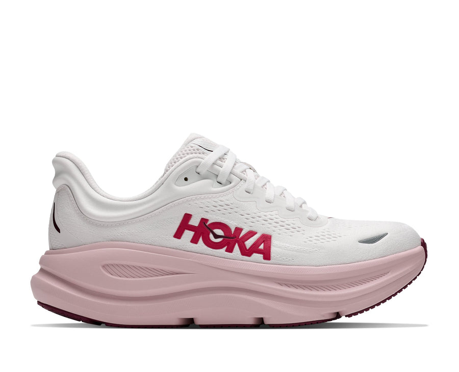 HOKA Bondi 9 (Women's) - White / Pink Opal - view 1