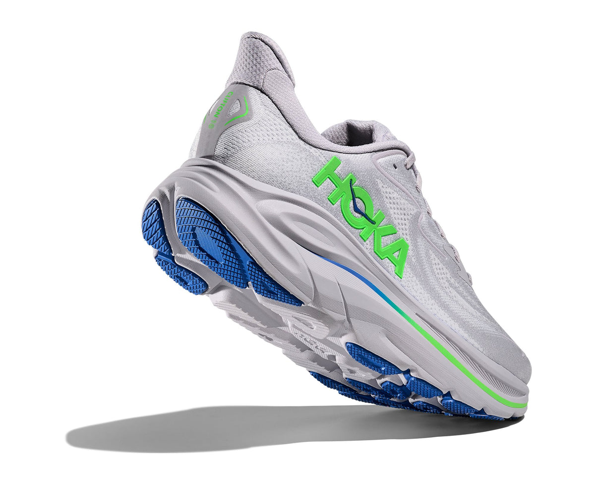 HOKA Clifton 10 (Men's) - Ash Grey / Neon Green - view 4