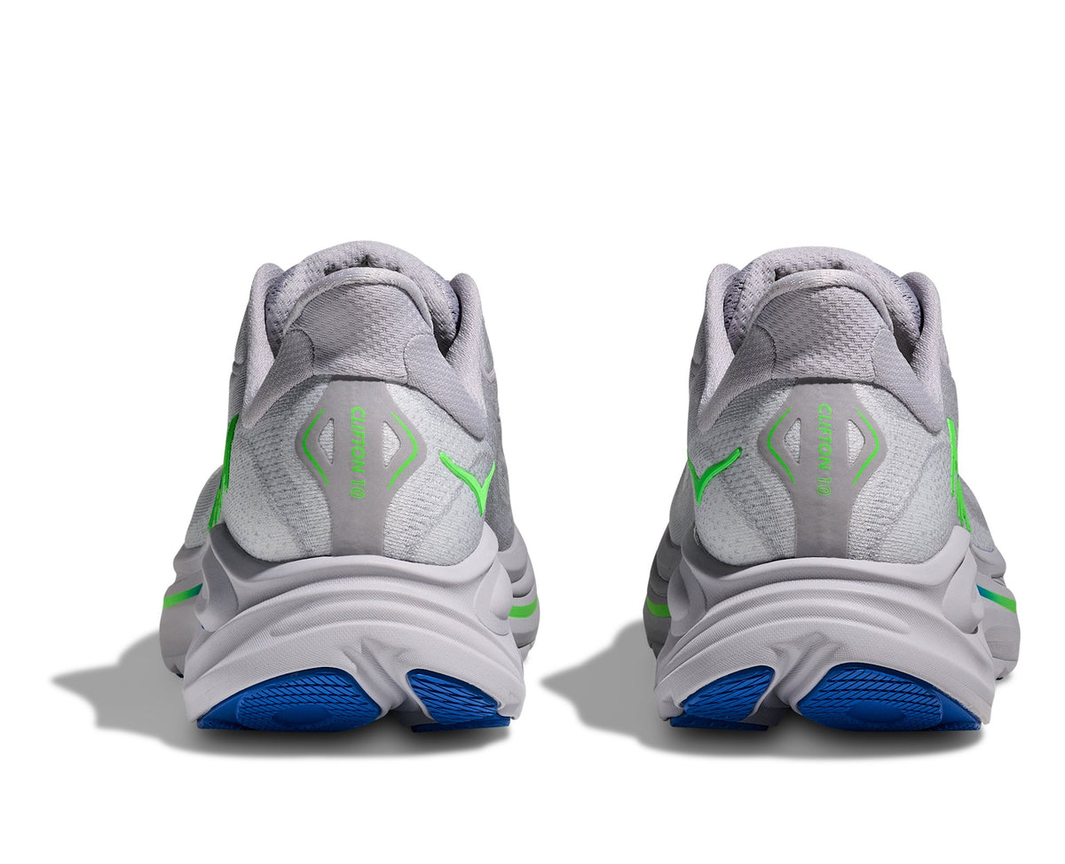 HOKA Clifton 10 (Men's) - Ash Grey / Neon Green - view 5