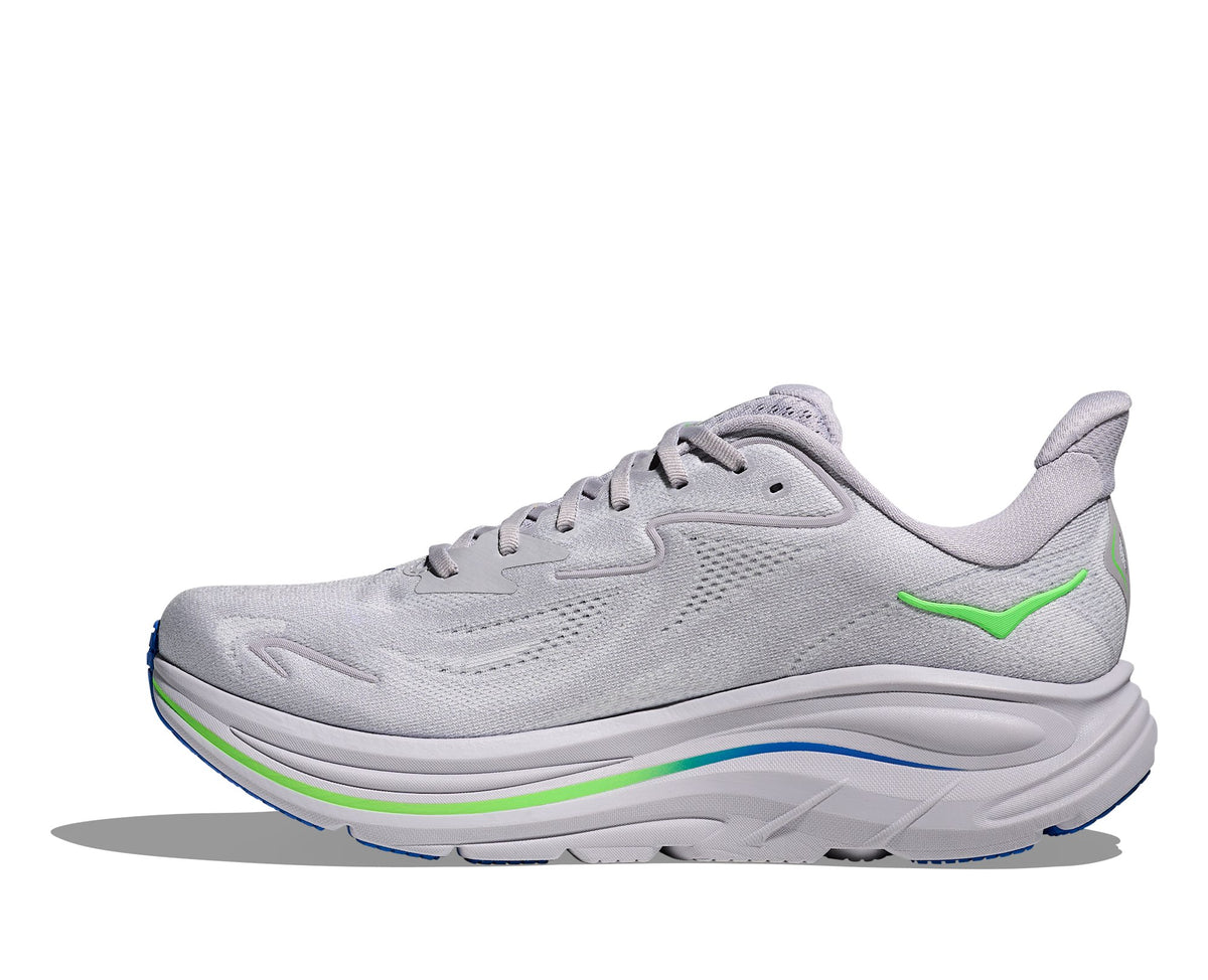 HOKA Clifton 10 (Men's) - Ash Grey / Neon Green - view 8