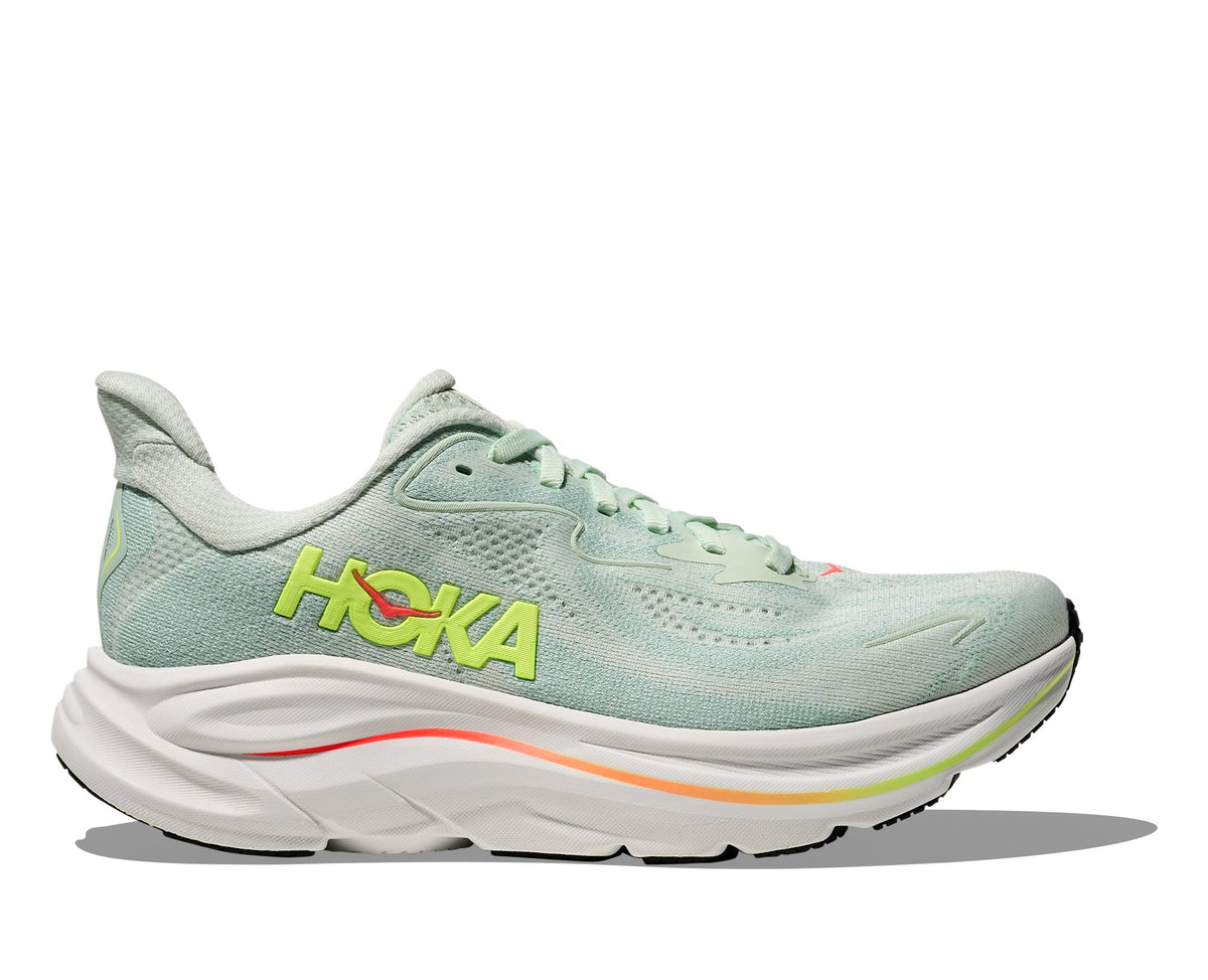 HOKA Clifton 10 (Women's) - Sea Glass / Neon Flame - view 1