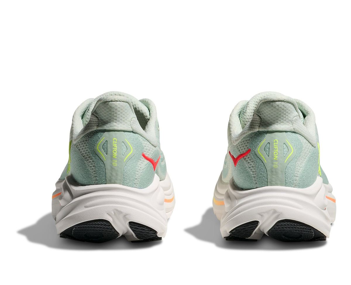 HOKA Clifton 10 (Women's) - Sea Glass / Neon Flame - view 5