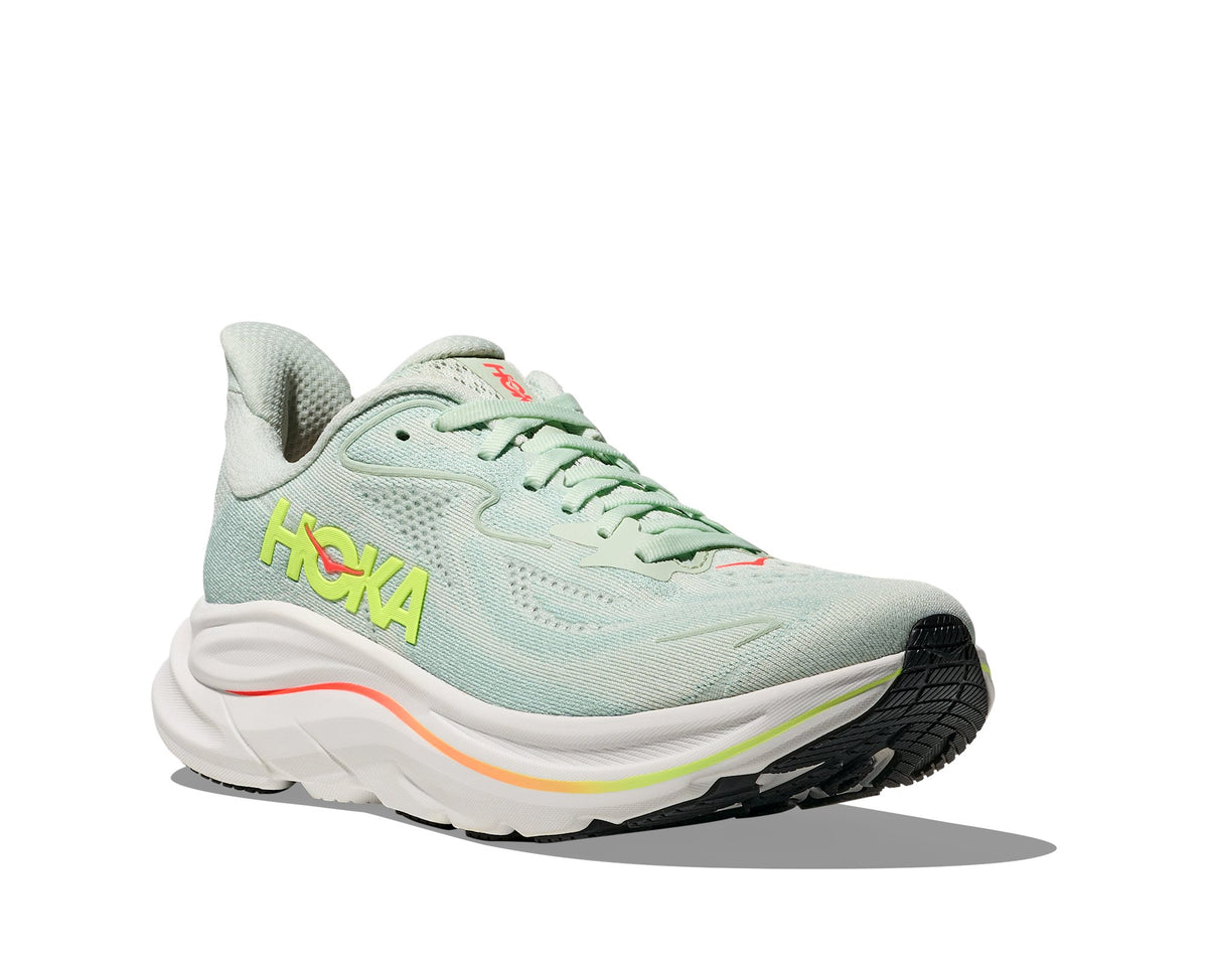 HOKA Clifton 10 (Women's) - Sea Glass / Neon Flame - view 6