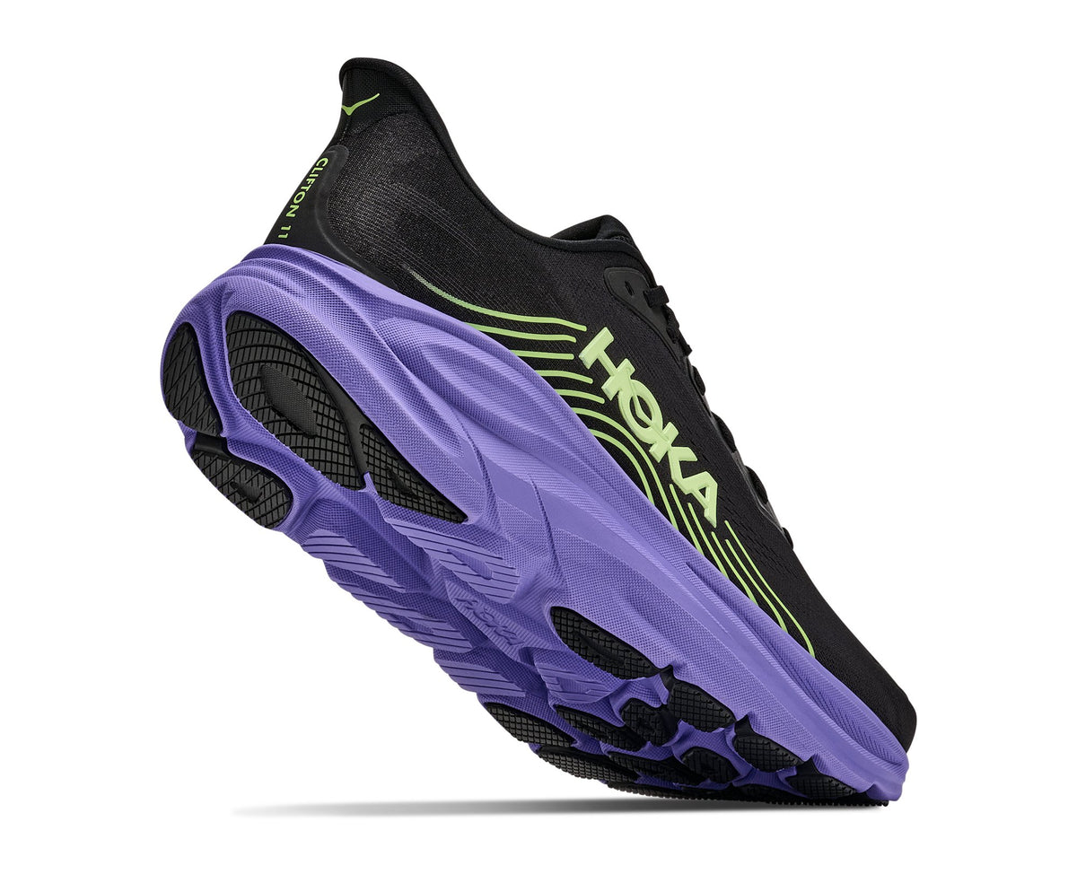 HOKA Clifton 11 (Men's) - Black / Neon Yuzu - view 4