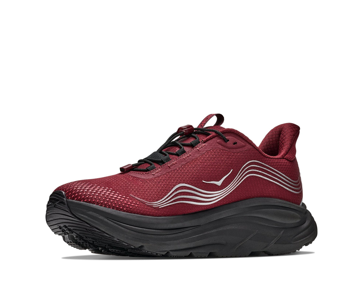 HOKA Clifton 11 GTX (Men's) - Varsity Burgundy / Carbon Black - view 3