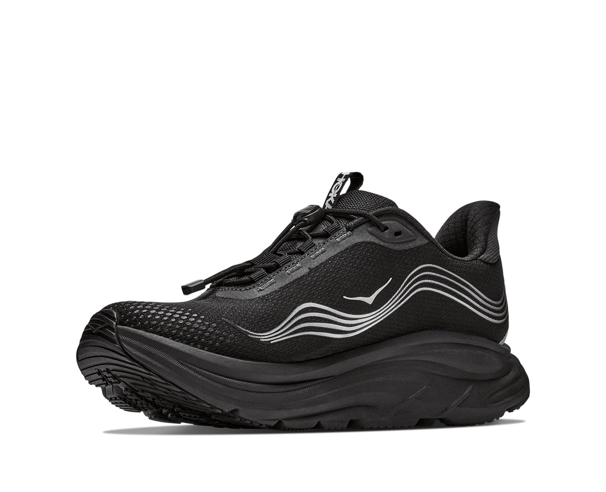 HOKA Clifton 11 GTX (Women's) - Black / Black - view 3