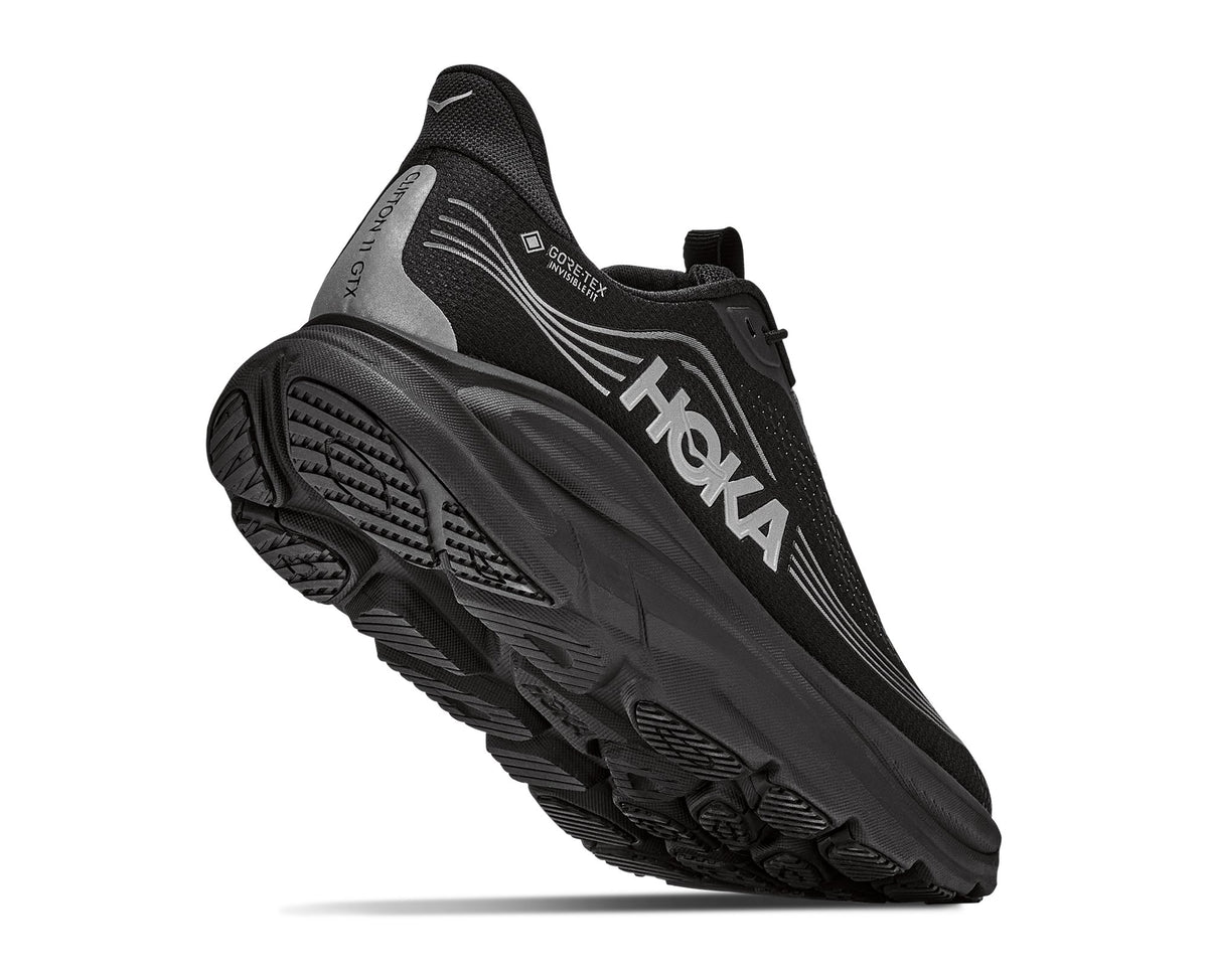 HOKA Clifton 11 GTX (Women's) - Black / Black - view 4
